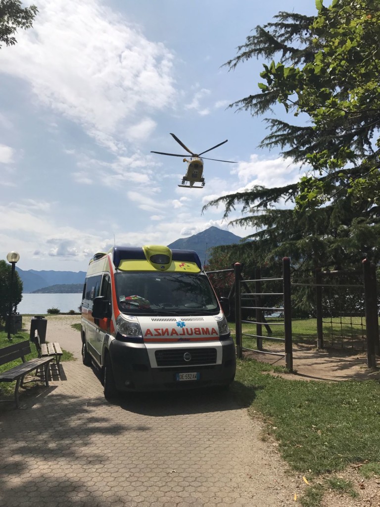 ambulanza elicottero bellano lago